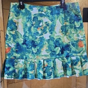 Floral Green Skirt